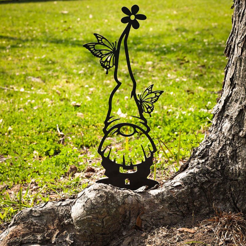 Metal Garden Art - Gnomes Silhouette