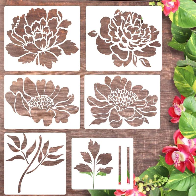 Garden Fence Large Flower Stencils DIY Decoration BloomTrace
