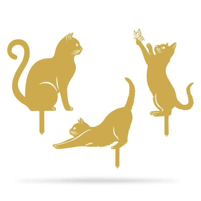 Metal Garden Art - Cats Silhouette