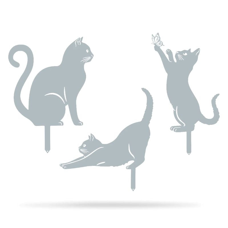 Metal Garden Art - Cats Silhouette