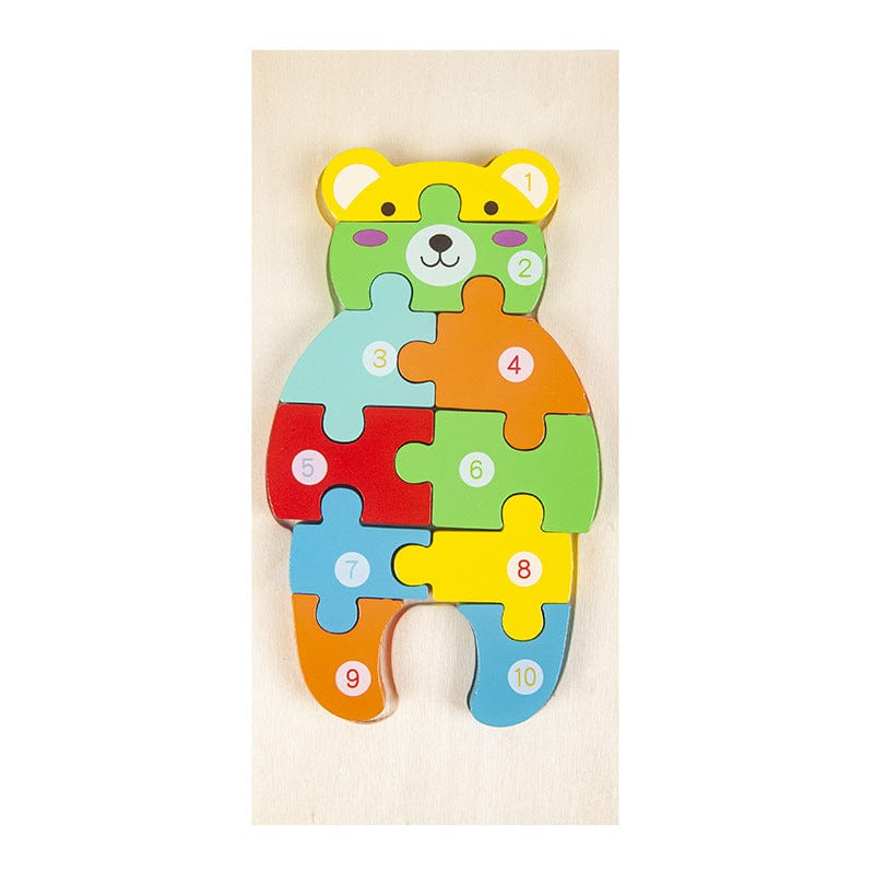 Montessori Wooden Puzzle for Toddlers Brain Teaser Board Early Education Toys