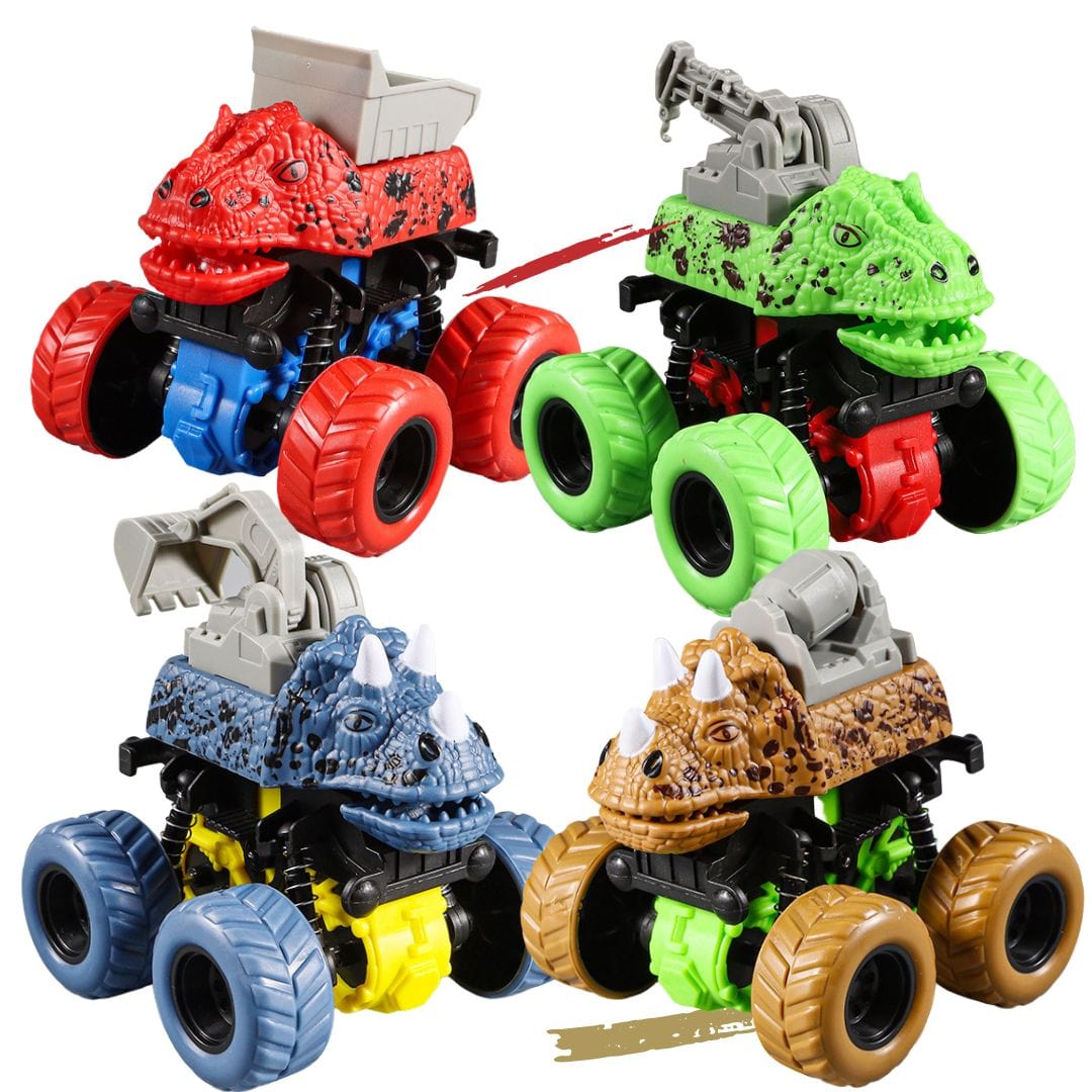 Dinosaur Stunt Car Engineering Vehicle Off Road Four Wheels Toy