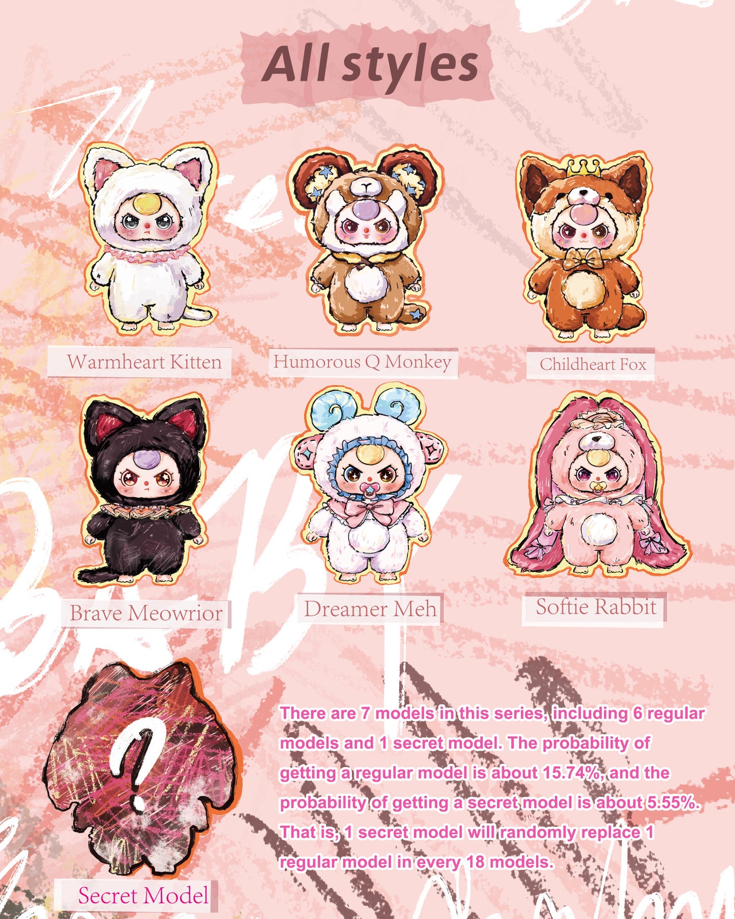 Baby Three 800% Artificial intelligence Plush Style Lucky Bag