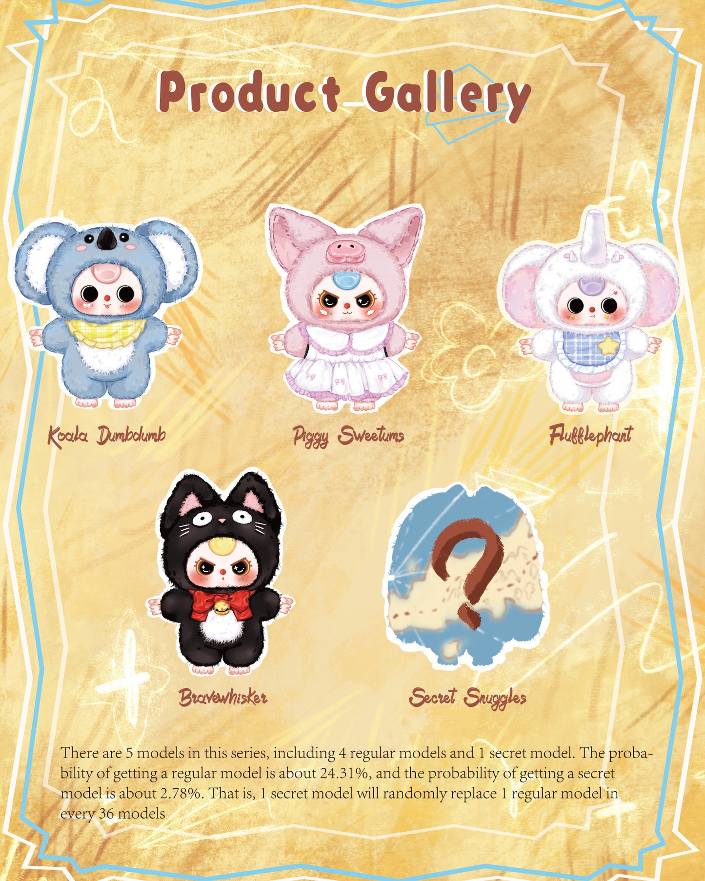 Baby Three 1000% V2 Big Plush Animal Series Lucky Bag