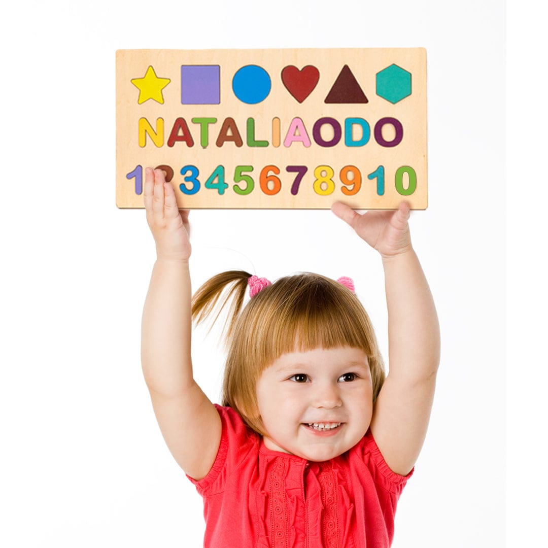 Personalized Name Alphabet Wooden Puzzle Dinosaur Number Jigsaw Gift Toy