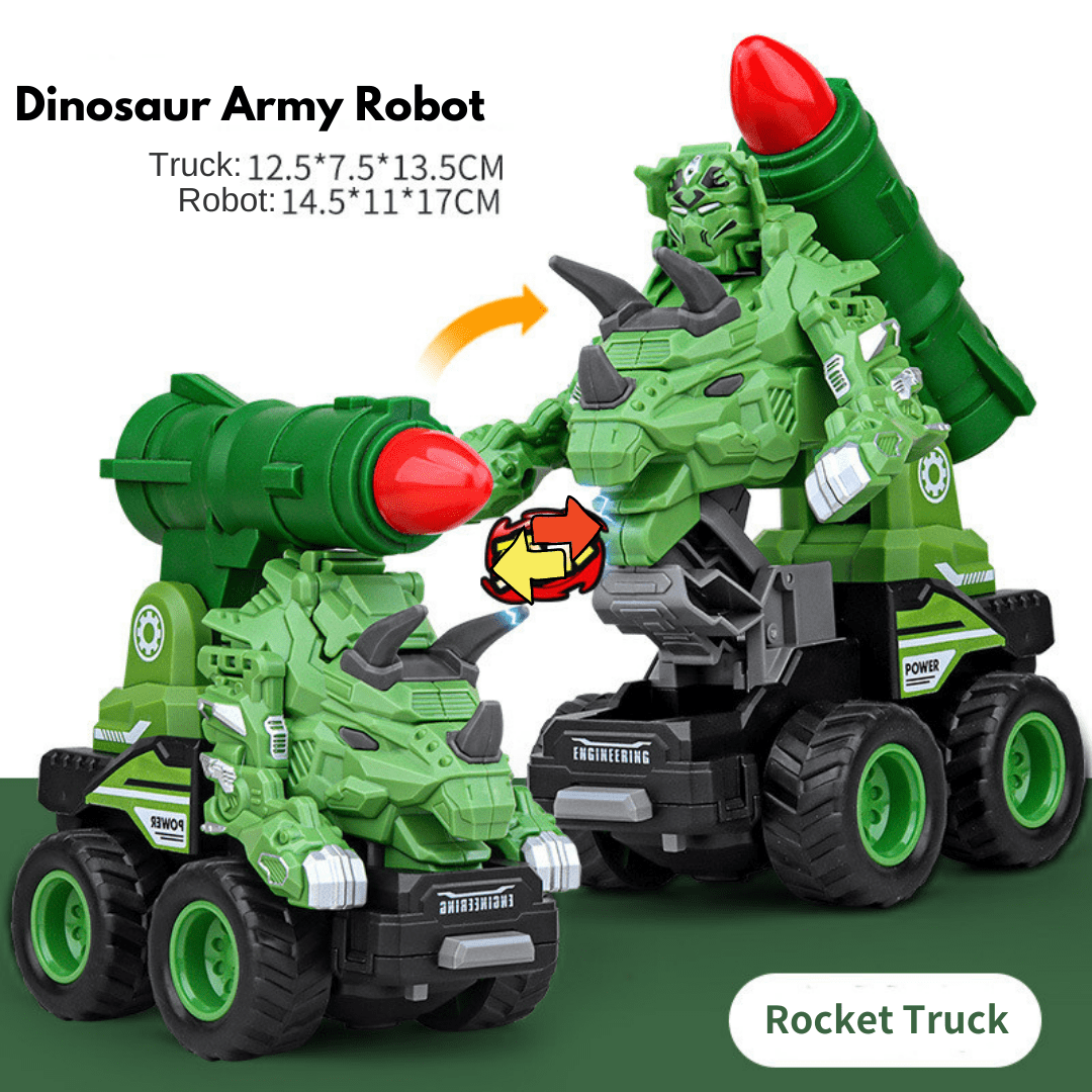 5 in 1 Dinosaur Engineering Truck Transform Robot Play Vehicles Toys Gift for Age 4-9