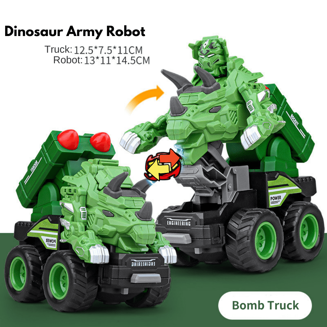 5 in 1 Dinosaur Engineering Truck Transform Robot Play Vehicles Toys Gift for Age 4-9