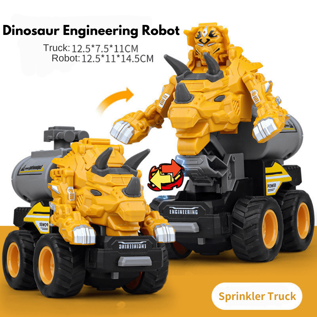 5 in 1 Dinosaur Engineering Truck Transform Robot Play Vehicles Toys Gift for Age 4-9