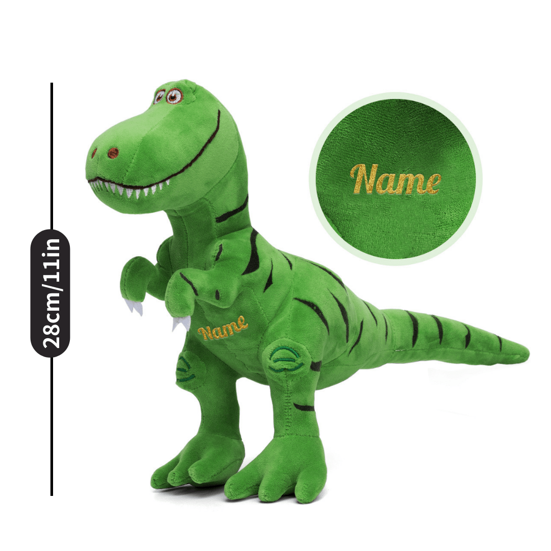 Name Personalized Dinosaur Stuffed Animal Cute T Rex Plush Toy for Boys Girls Birthday Gifts