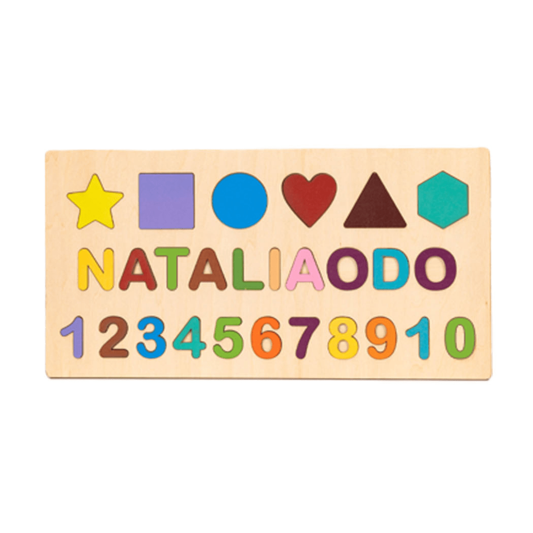 Personalized Name Alphabet Wooden Puzzle Dinosaur Number Jigsaw Gift Toy