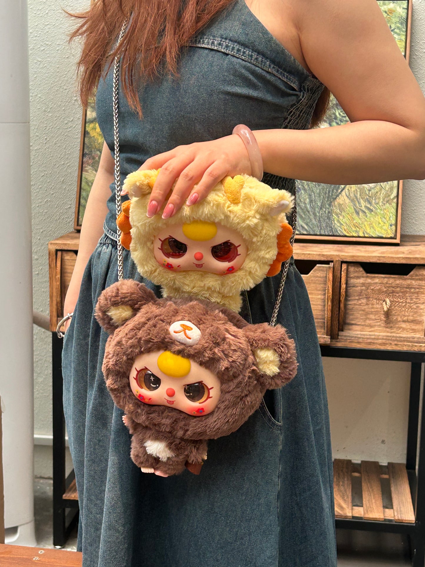Baby Three Big Head Baby Zipper Bag Plush Series Blind Box