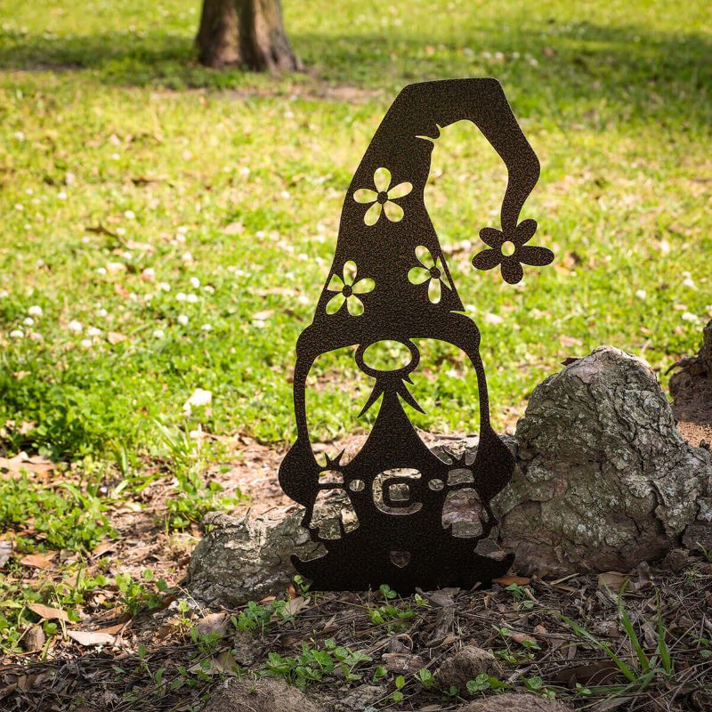 Metal Garden Art - Gnomes Silhouette