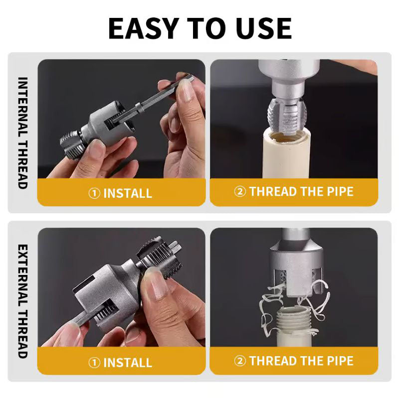 Integrated Internal & External Pipe Threading Tool
