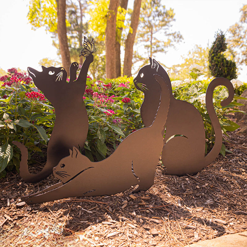 Metal Garden Art - Cats Silhouette