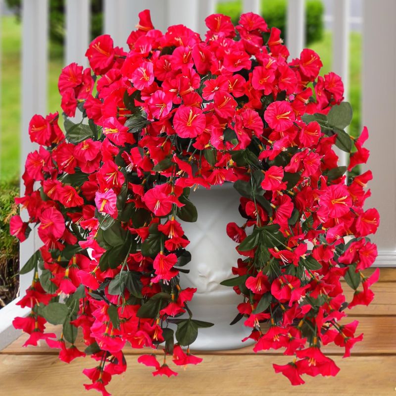 Artificial Faux Hanging Flowers Plants - UV resistant, Waterproof, Windproof