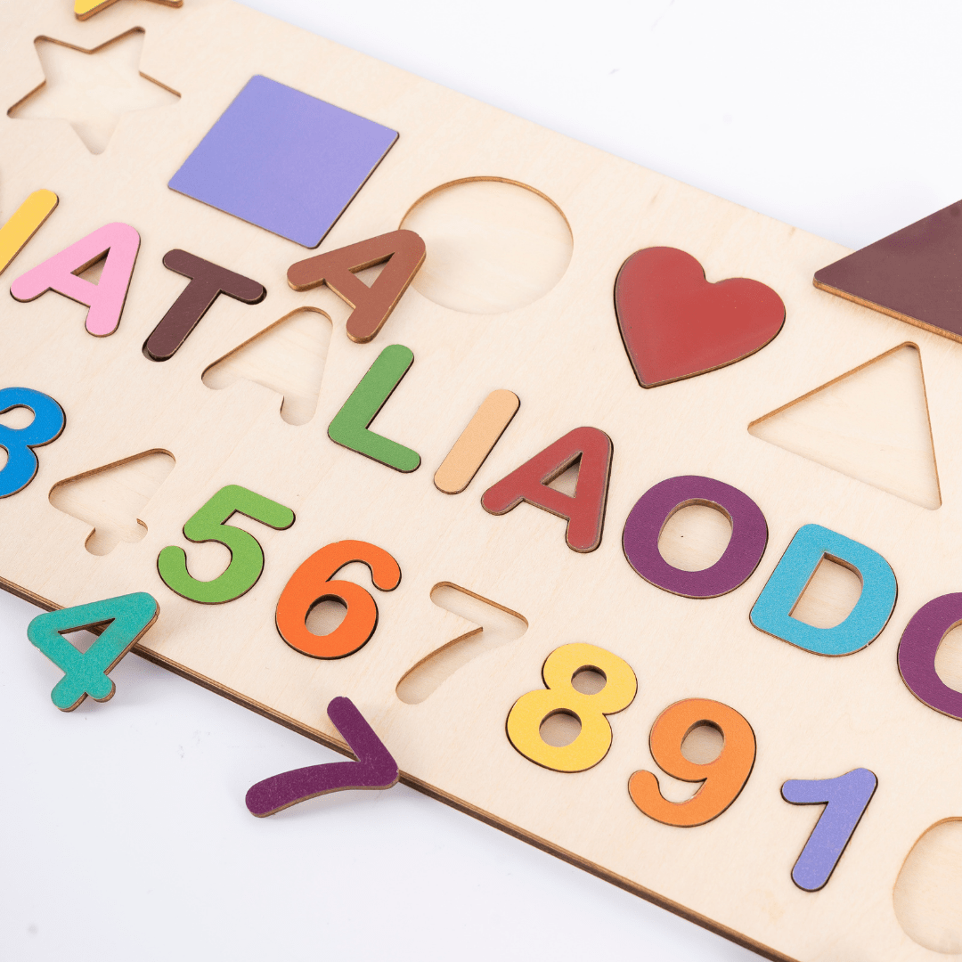 Personalized Name Alphabet Wooden Puzzle Dinosaur Number Jigsaw Gift Toy