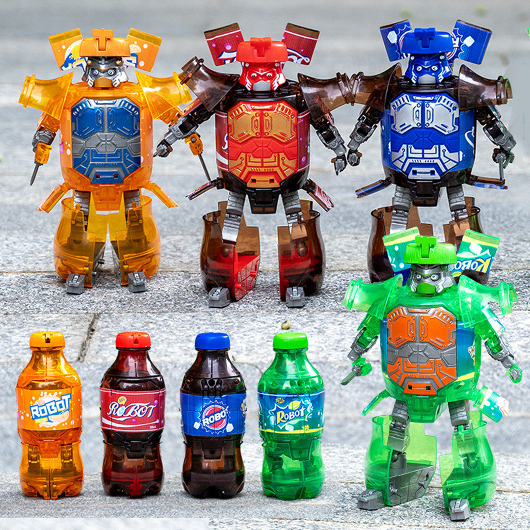 Soda Drink Transforming Robot Toy