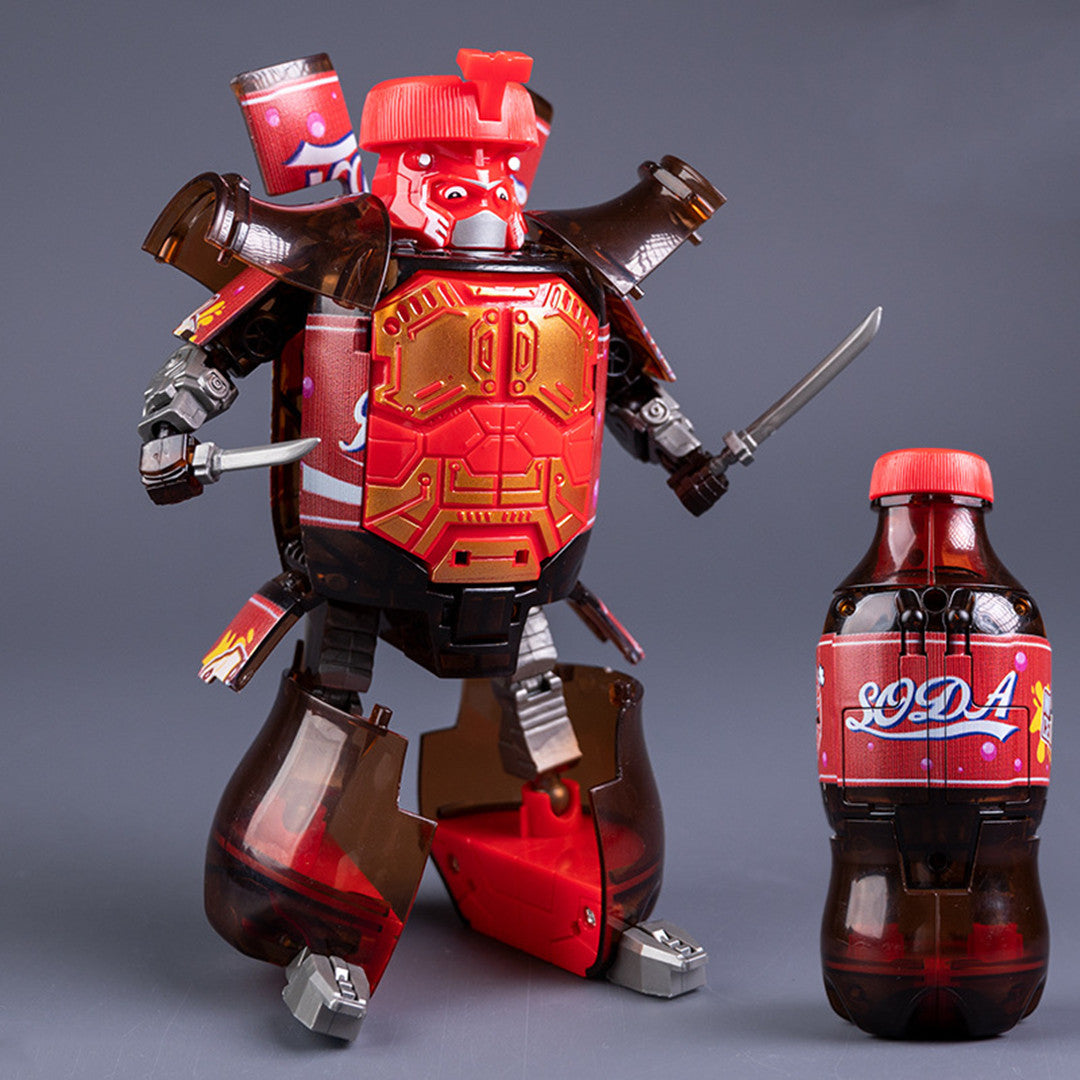 Soda Drink Transforming Robot Toy
