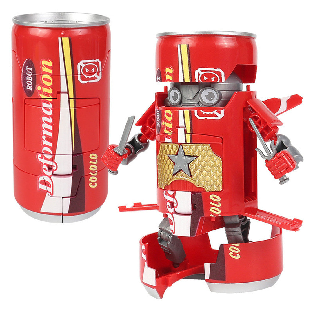Soda Drink Transforming Robot Toy