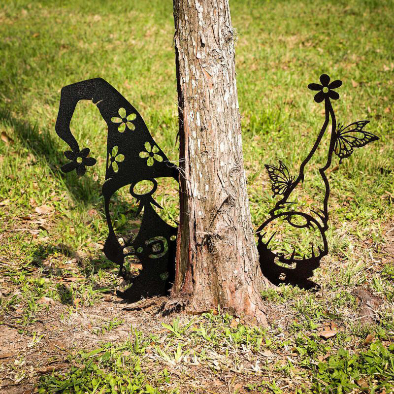 Metal Garden Art - Gnomes Silhouette