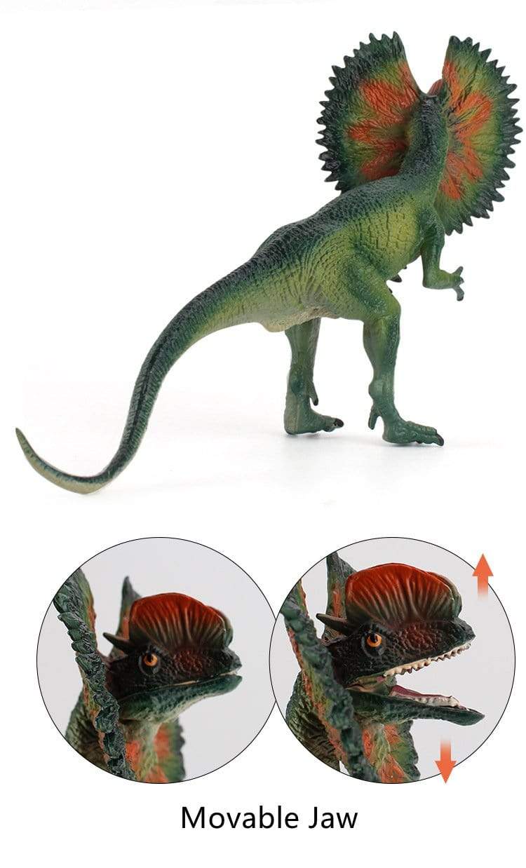 7'' Realistic Dinosaur Dilophosaurus Solid Action Figure Model Toy