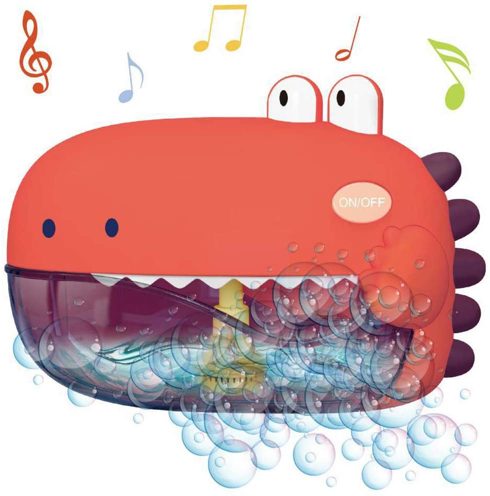 Automatic Electric Bathtub Dinosaur Bubble Blower Machine Bubble Making Toy with Music