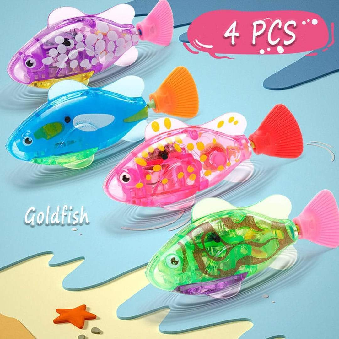 Swimming Robot Fish Toys for Kid Dog Cat Lighting Electric Fish