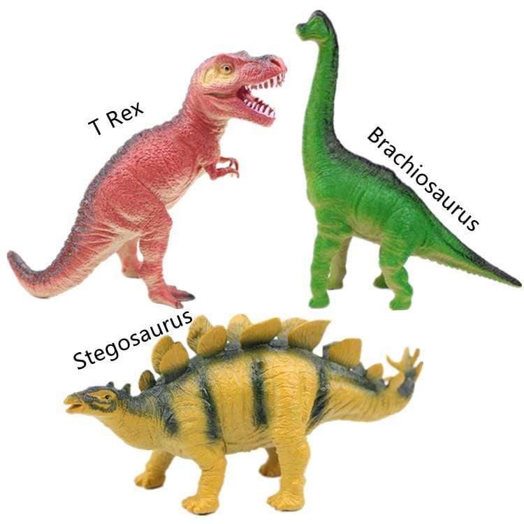 Different Types of Dinosaurs with Sound T Rex Triceratops Stegosaurus Model Toy for Kids