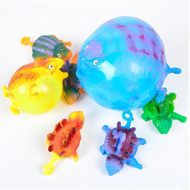 Inflatable Blowing Dinosaur Balloons Stress Relief Vent Toy for Kids