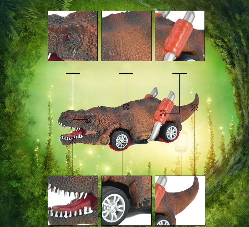 Mini Dinosaur Toy Pull Back Cars Dino Toy Cars for Boys Girls 3-6 Years Old