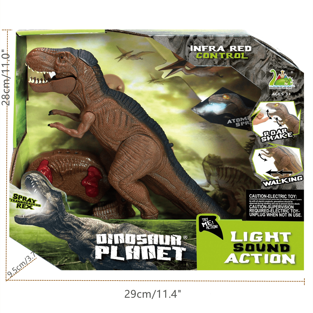 Remote Control Dinosaur T Rex Toys Realistic Walking Good Dinosaur Toys Light Sound Spray Action Figure
