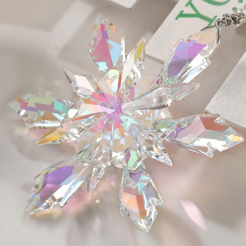 Crystal Snowflake Suncatcher