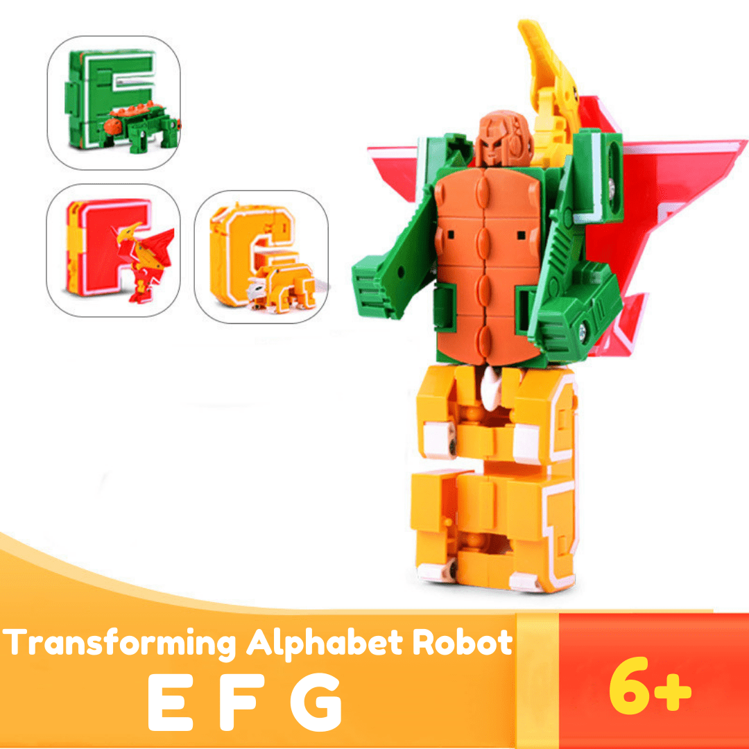 Transform Animal Dinosaur Robots Alphabet Action Figures Preschool Educational Toys for Kids