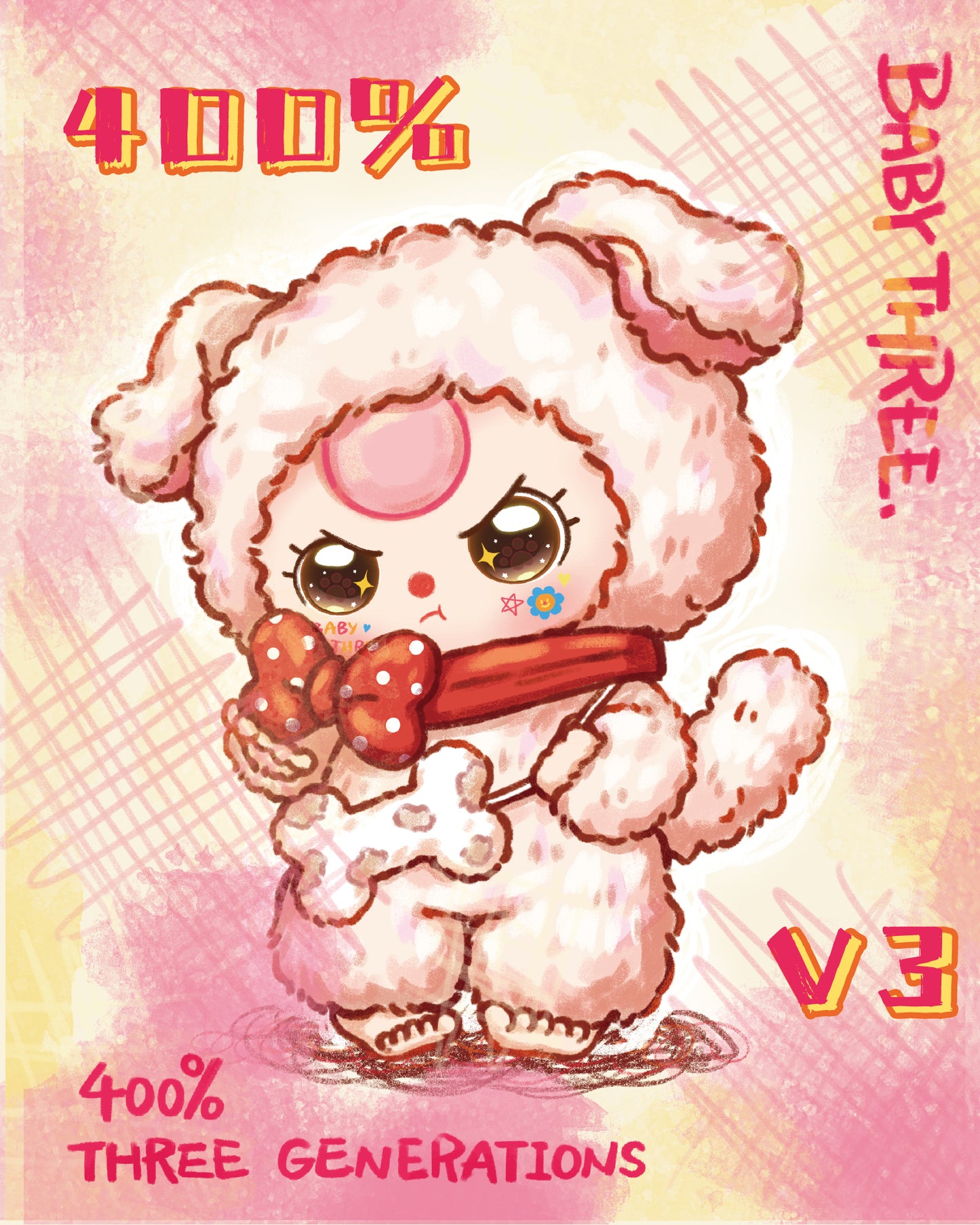 Baby Three 400% Big Plush Animal Series Lucky Bag V3 Lucky Bag