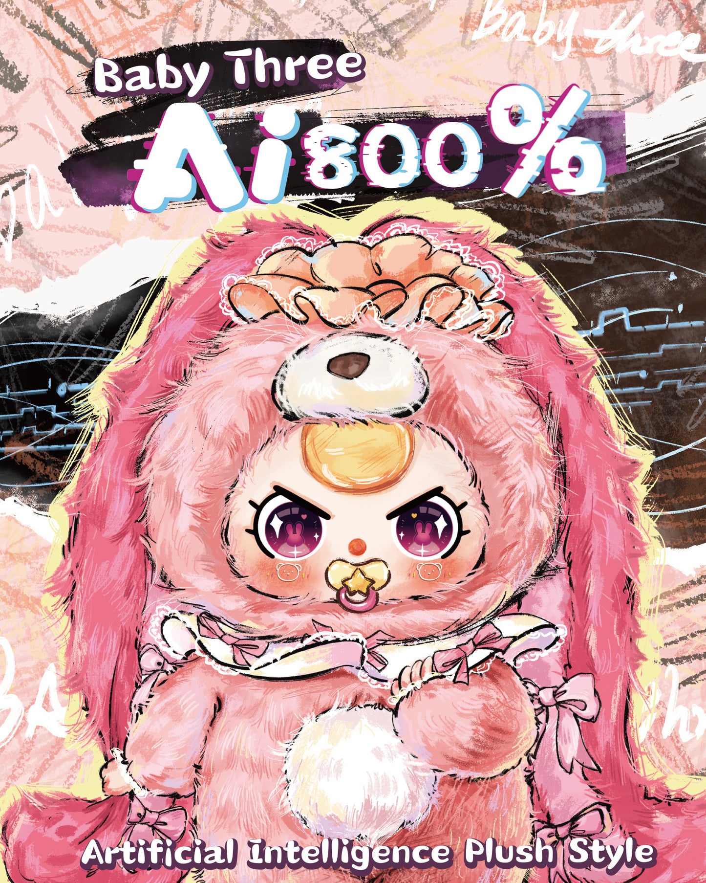 Baby Three 800%  Artificial intelligence Plush Style Lucky Bag