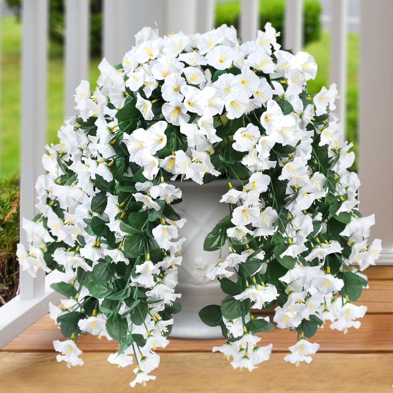 Artificial Faux Hanging Flowers Plants - UV resistant, Waterproof, Windproof