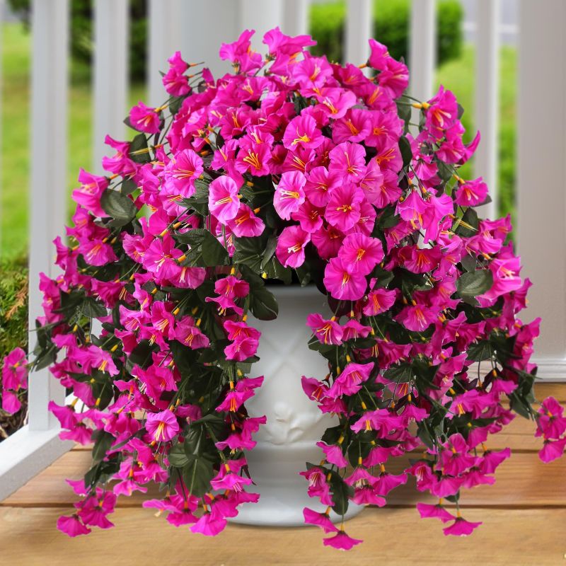 Artificial Faux Hanging Flowers Plants - UV resistant, Waterproof, Windproof