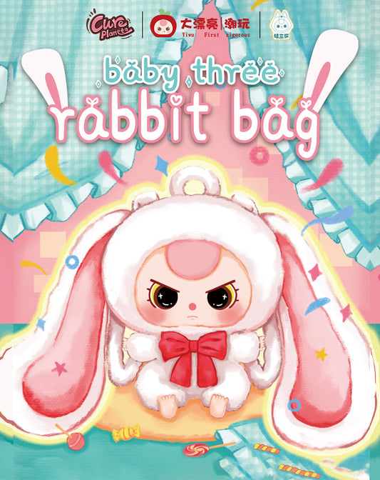 Baby Three Rabbit Plush School Bag Lucky Bag