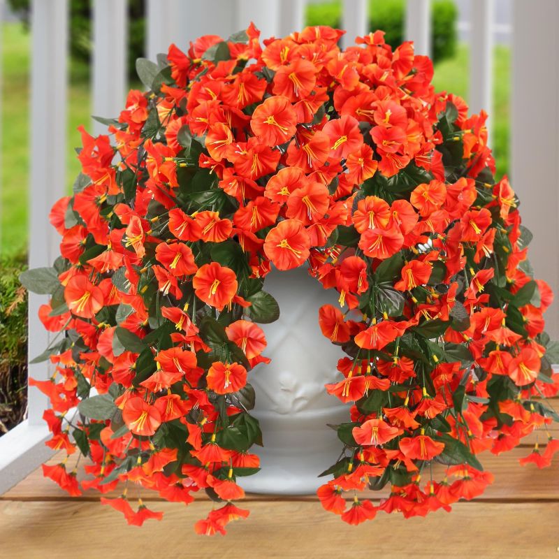 Artificial Faux Hanging Flowers Plants - UV resistant, Waterproof, Windproof