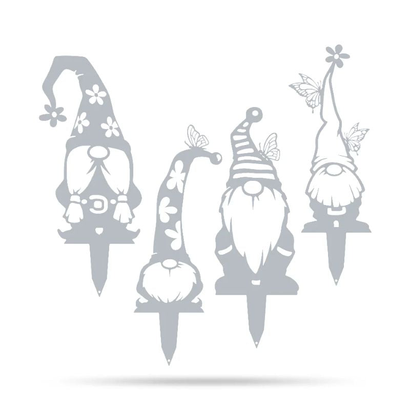 Metal Garden Art - Gnomes Silhouette