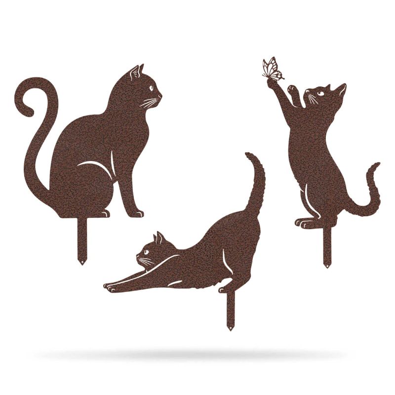 Metal Garden Art - Cats Silhouette