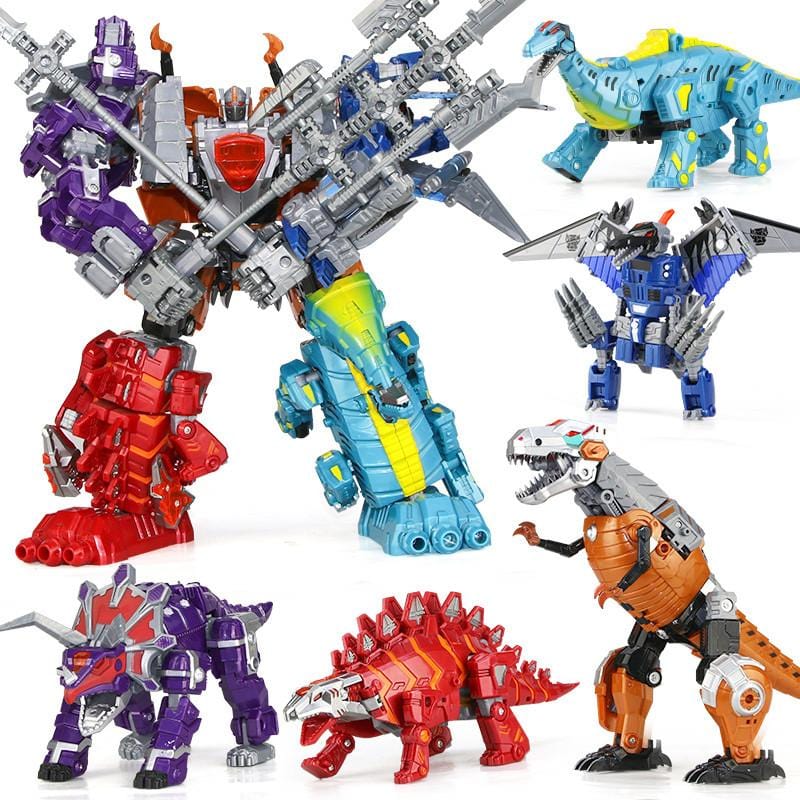 Large Dinosaur Robot Transforming Toys Transform Dinosaurs Action Figures 5 in 1 Playset