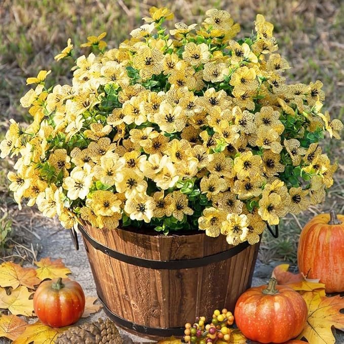 Rainproof Lifelike Artificial Flowers With UV-Shield Coating