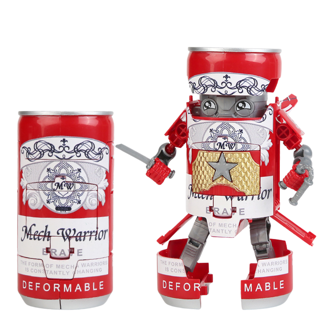 Soda Drink Transforming Robot Toy