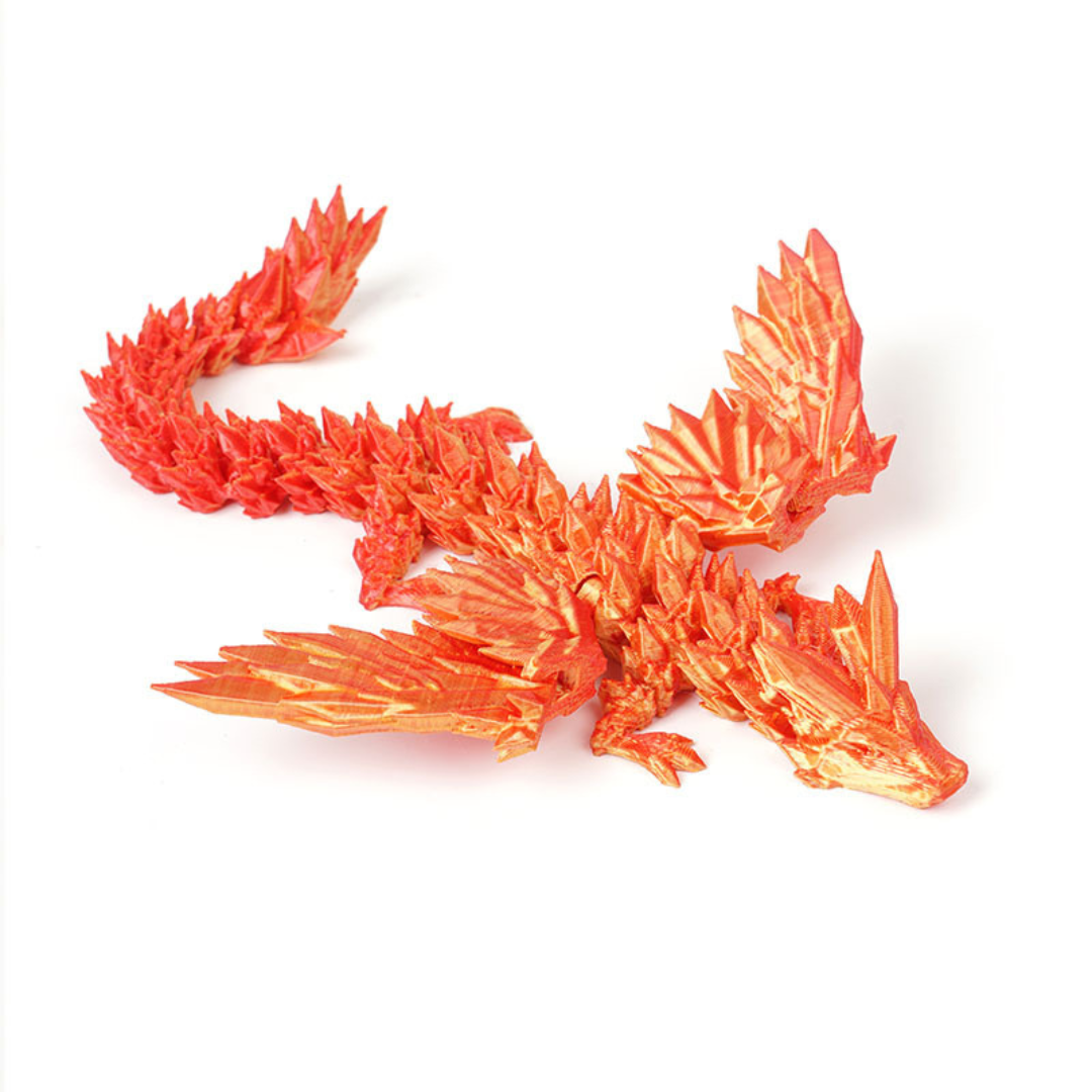 3D Printed Dinosaur Fly Dragon Toy with Movable Joints