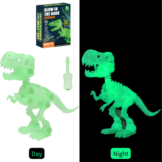 Glow in the Dark Dinosaur DIY Take Apart Fluorescent Skeleton Educational Toy for Kids