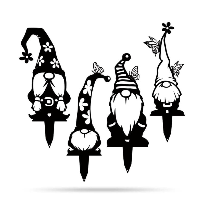 Metal Garden Art - Gnomes Silhouette