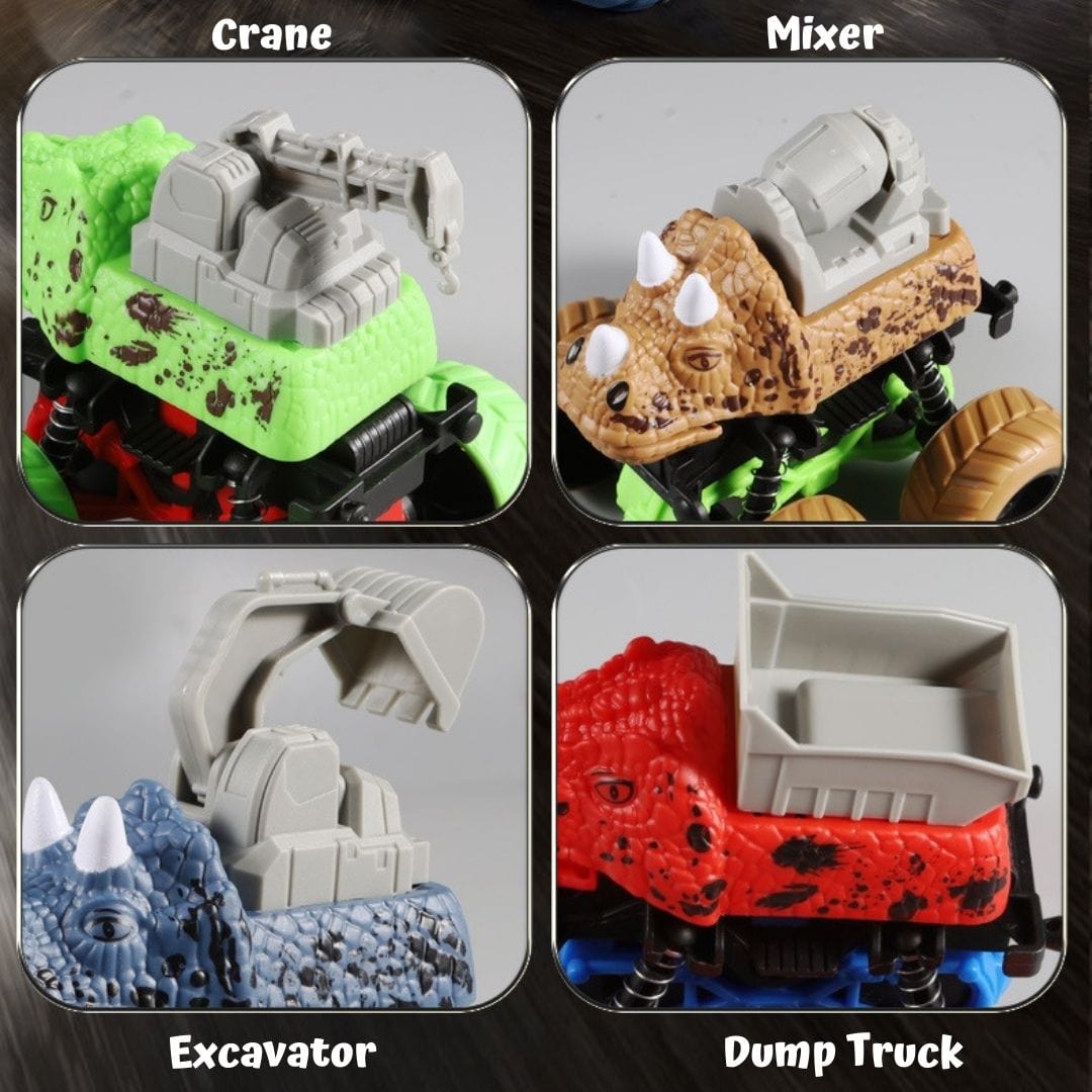 Dinosaur Stunt Car Engineering Vehicle Off Road Four Wheels Toy