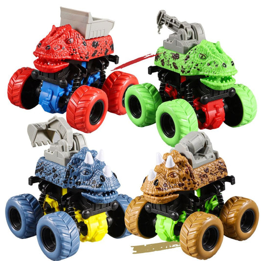 Dinosaur Stunt Car Engineering Vehicle Off Road Four Wheels Toy