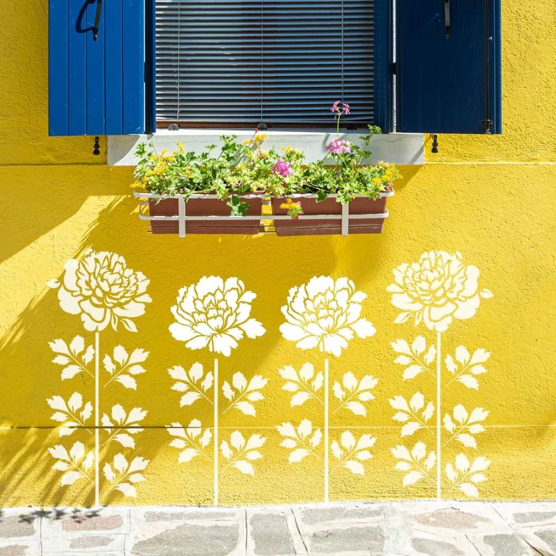 Garden Fence Large Flower Stencils DIY Decoration BloomTrace